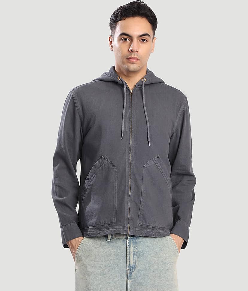 Bene Kleed Cotton Men's Casual Jacket - Grey ( Pack of 1 ) view 2