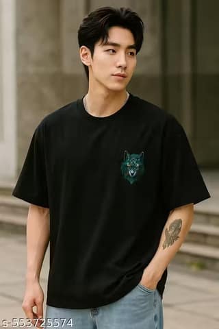 Men’s Printed Round Neck Cotton Half Sleeve T-Shirt – Casual Stylish Wear
