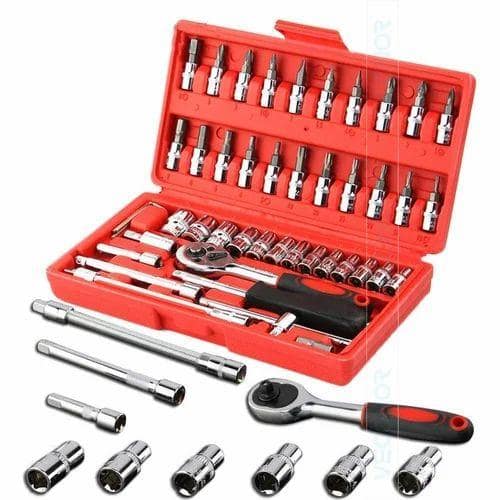 Heavy Duty 46-in-1 Tool Kit for Car, Bike, and Home Maintenance Screw Driver view 2