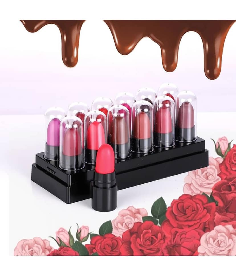 Pinner Multicolor Matte long stay Mini Bullet Lipstick (Set of 12)