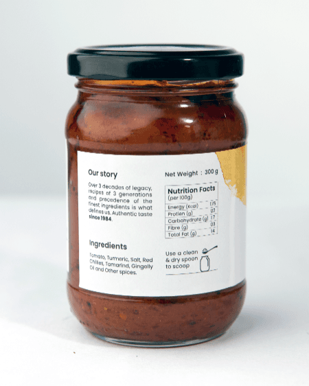 Bhogarajus Tomato Pickle - 300 grams (Food Grade Pouch) view 2