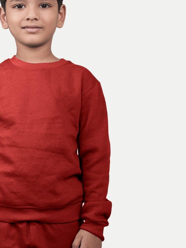 Boys Basic Red Sweatshirt view 3