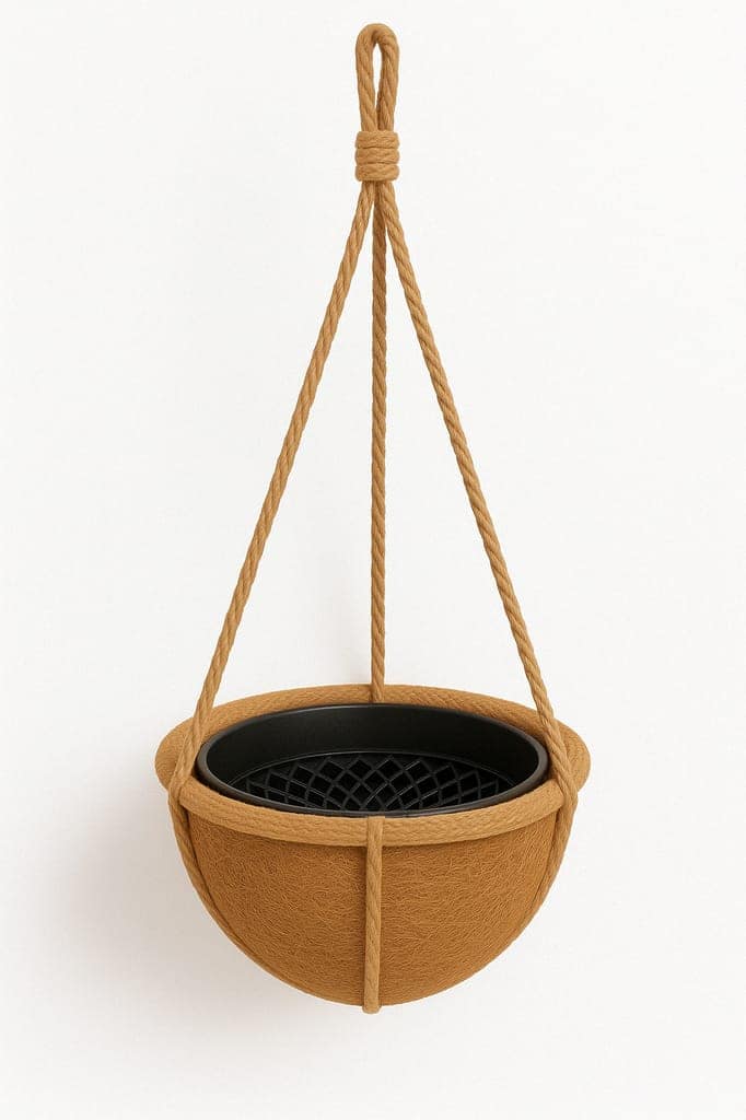 Coconut Husk and Coir Based Hand Crafted Indoor and Balcony Hanging Pot for Sophisticated Plants view 2