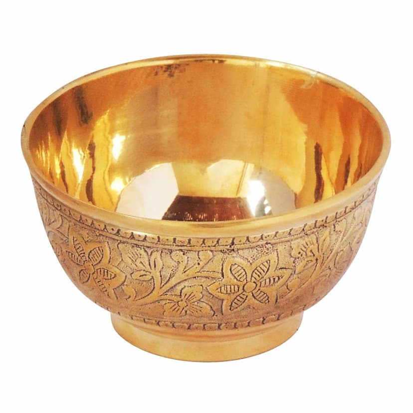 Brass Bowl Katori Embose Design (ZMAS276 A) view 2