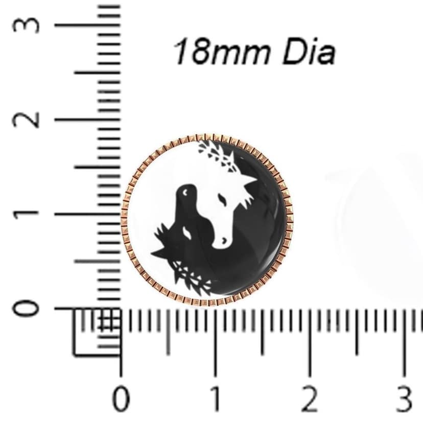The Smart Buttons - Shirt Button Cover Cufflinks for Men - 2 Horses Of Ying & Yang Design Pattern view 6