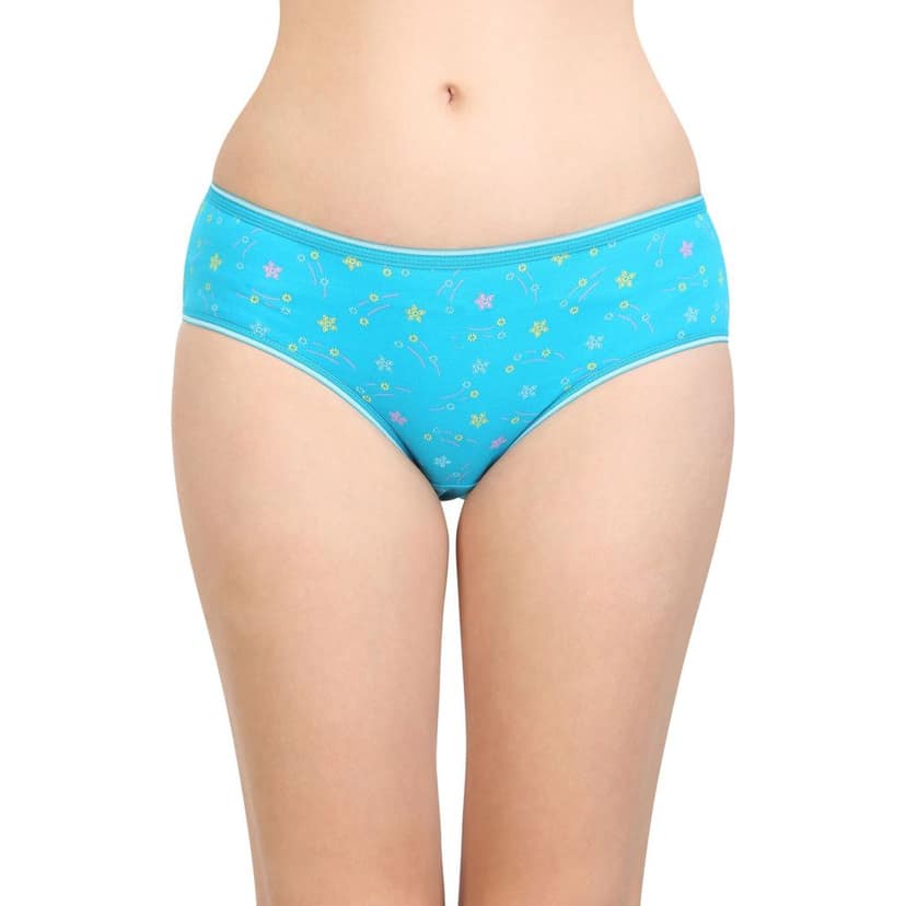 Bodycare women's combed cotton assorted Hipster Panty Pack of 6 ( E300400D ) view 3