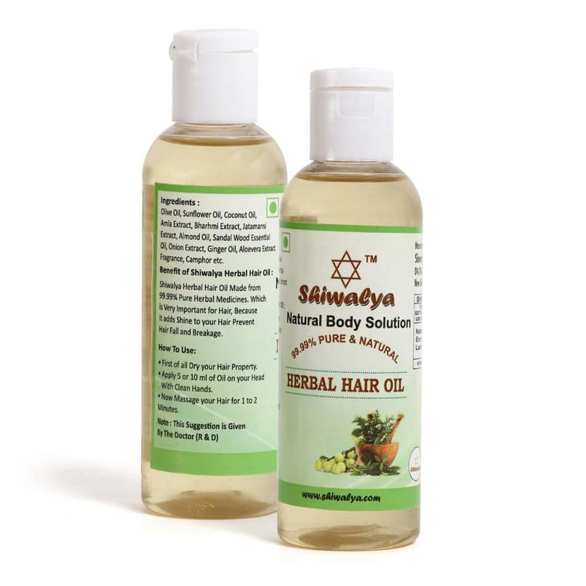 SHIWALYA Herbal Hair Oil For Controlling Hair Fall, Nourishing Oil For Healthy Hair Growth, Paraben & Silicone-Free Suitable For All Hair Types, 100ml view 3