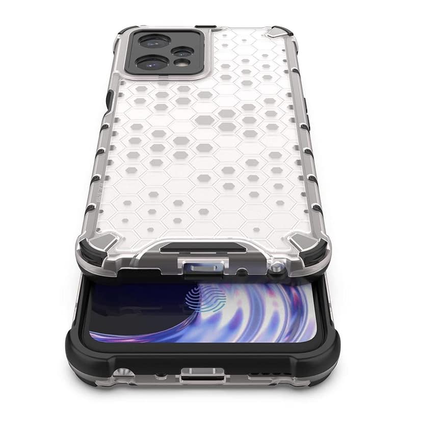 Faircost Hybrid Shockproof Back Cover for REALME 9 PRO 5G Hard Outside Soft Inside- (Polycabonate::Transparent) view 3