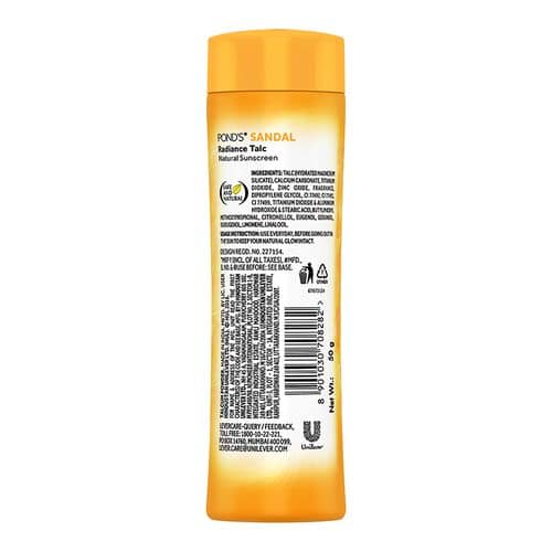 Pond's Talc Natural - Sandal Radiance, 50 gm Bottle view 2