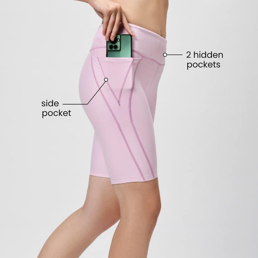 Tic Tac Cycling Shorts - Cotton Candy Pink view 2