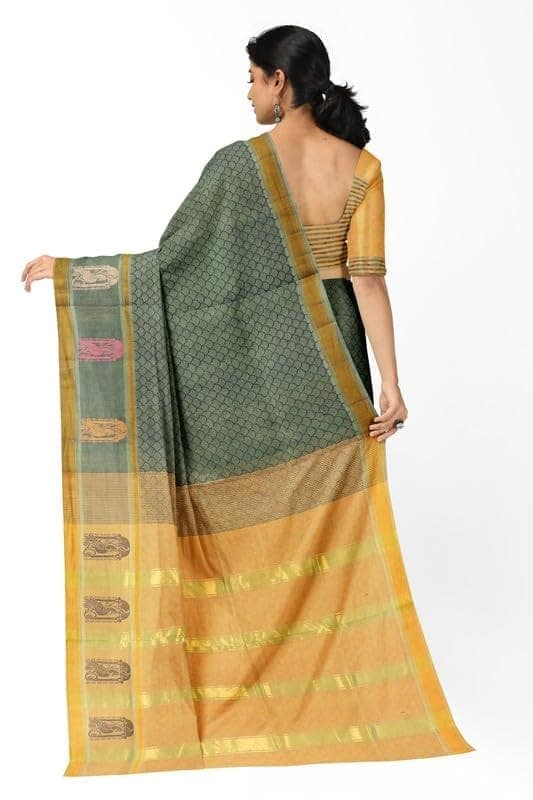 APCO Handloom - Women's Rahajmundry Pure Cotton Grey Handloom Saree (Angara Handloom Saree) 109 view 3