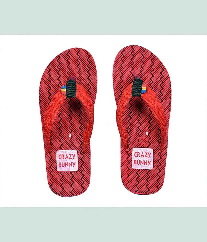 Crazy Bunny - Red Men's Thong Flip Flop