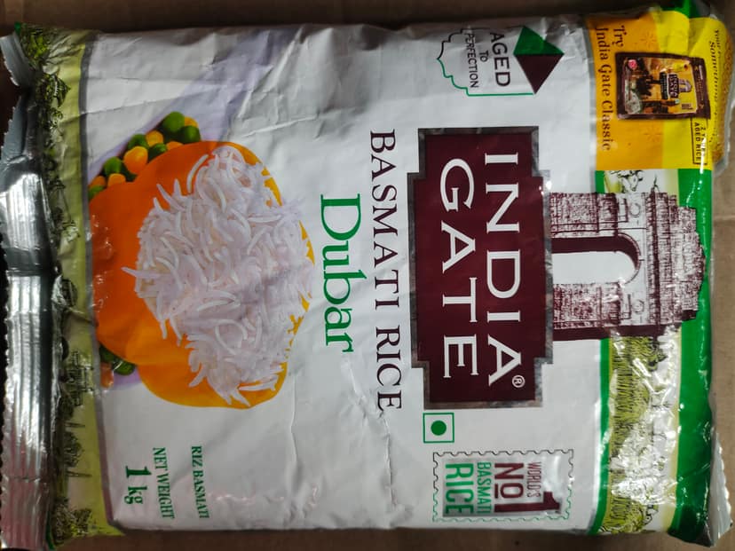 India gate basmati rice dubar