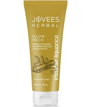 Jovees Herbal Insta Fair Liquorice Pack For Brighter Glowing Skin All Skin Types, 120gm, (Pack of 1)