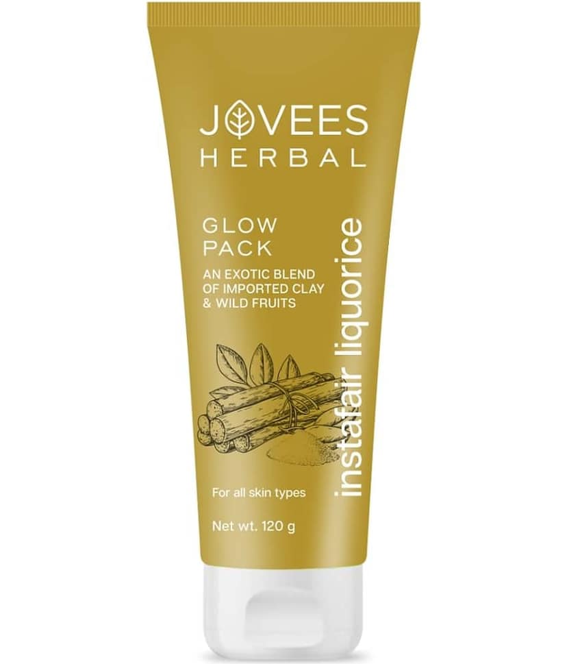 Jovees Herbal Insta Fair Liquorice Pack For Brighter Glowing Skin All Skin Types, 120gm, (Pack of 1)