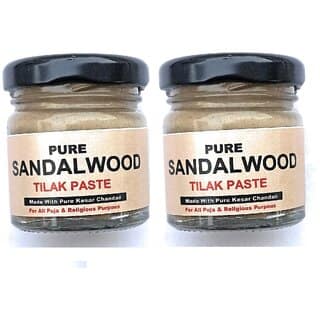 PACK OF 2 SANDALWOOD PASTE TILAK MADE ON CHAKLA WITH THE PURE AND RARE CHANDAN WOOD.