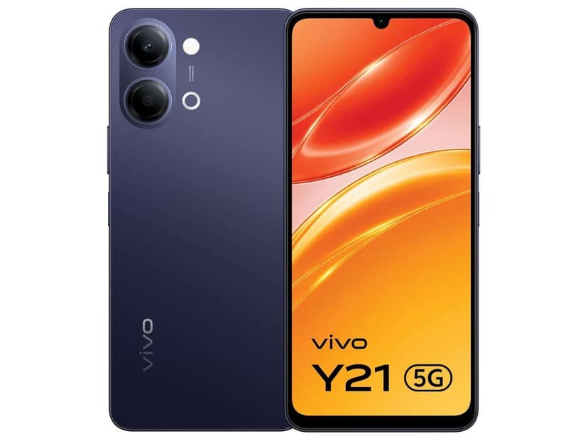 Vivo Y21 5G (6GB RAM, 128GB Storage)5G Mobile Smart Phone with HD+ Display, Smooth Performance & Powerful Battery - Midnight Blue view 2