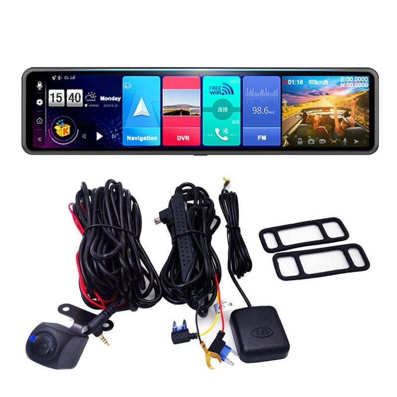 AUSHA Full HD Dual Dash Camera D4 | 12″ Touch Screen, ADAS, GPS & 4G SIM Support view 3