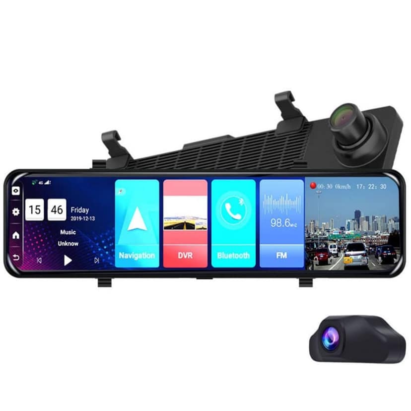 AUSHA Full HD Dual Dash Camera D4 | 12″ Touch Screen, ADAS, GPS & 4G SIM Support view 9