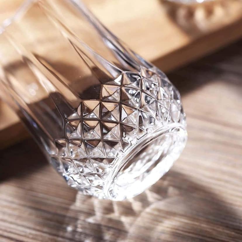 Premium Crystal Juice and Water Glasses | 240 ML | Long Elegant Drinking Tumbler | Stylish Round Highball Glass for Cocktails, Mocktail | view 2