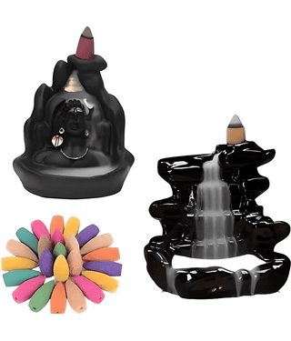 Khushi Enterprises Smoke Backflow Showpiece 12 cm - Pack of 2
