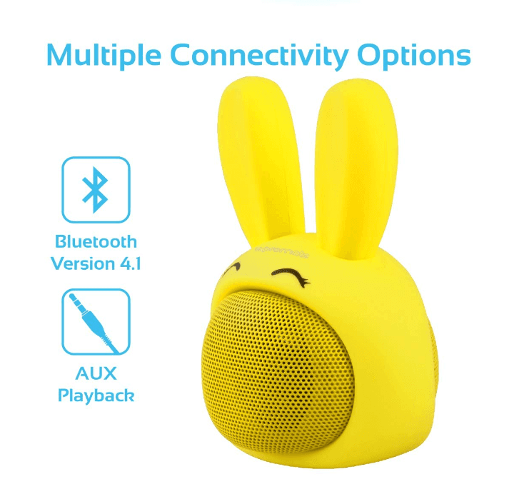 Promate Kids Bluetooth Speaker, Portable Wireless Bluetooth V4.1 Speaker With Hd Sound Quality, Hands-Free Call Function And Cute Bunny Design For Bluetooth Enabled Devices (Bunny Yellow) view 2