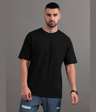 Paul Street Pack of 1 100% Cotton Slim Fit Men's T-Shirt ( Black )