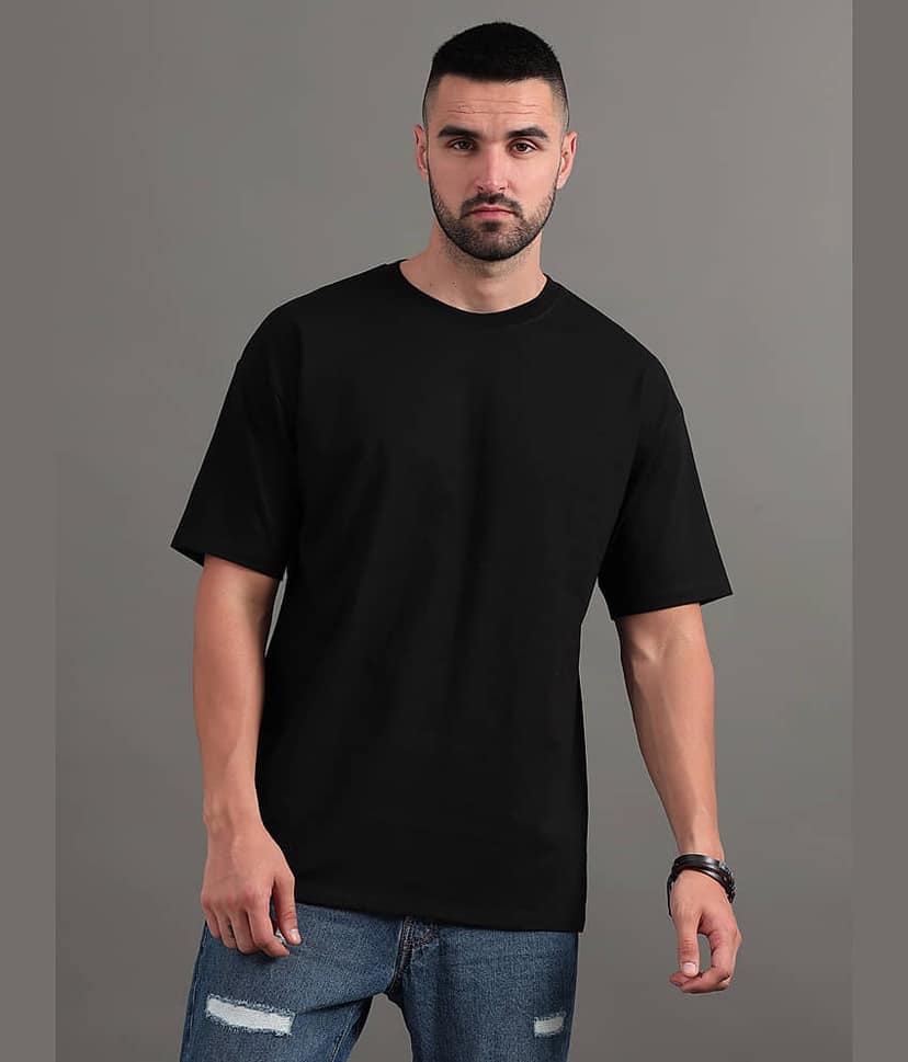 Paul Street Pack of 1 100% Cotton Slim Fit Men's T-Shirt ( Black )