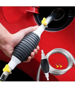 Bhavyta- Fuel Transfer Pump Kit Tank Sucker Latest High Flow Hand Pump Portable Manual Car Fuel Pump FOR ALL Fuel Oil Liquid, Water, Fish tank with Pipe on both side