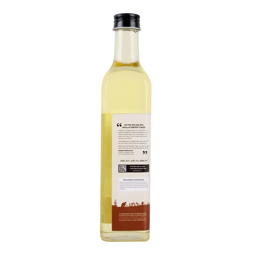 Earthy Tales Organics Organic Sunflower Oil - Sunny Wood-Pressed Delight, 1 L view 2
