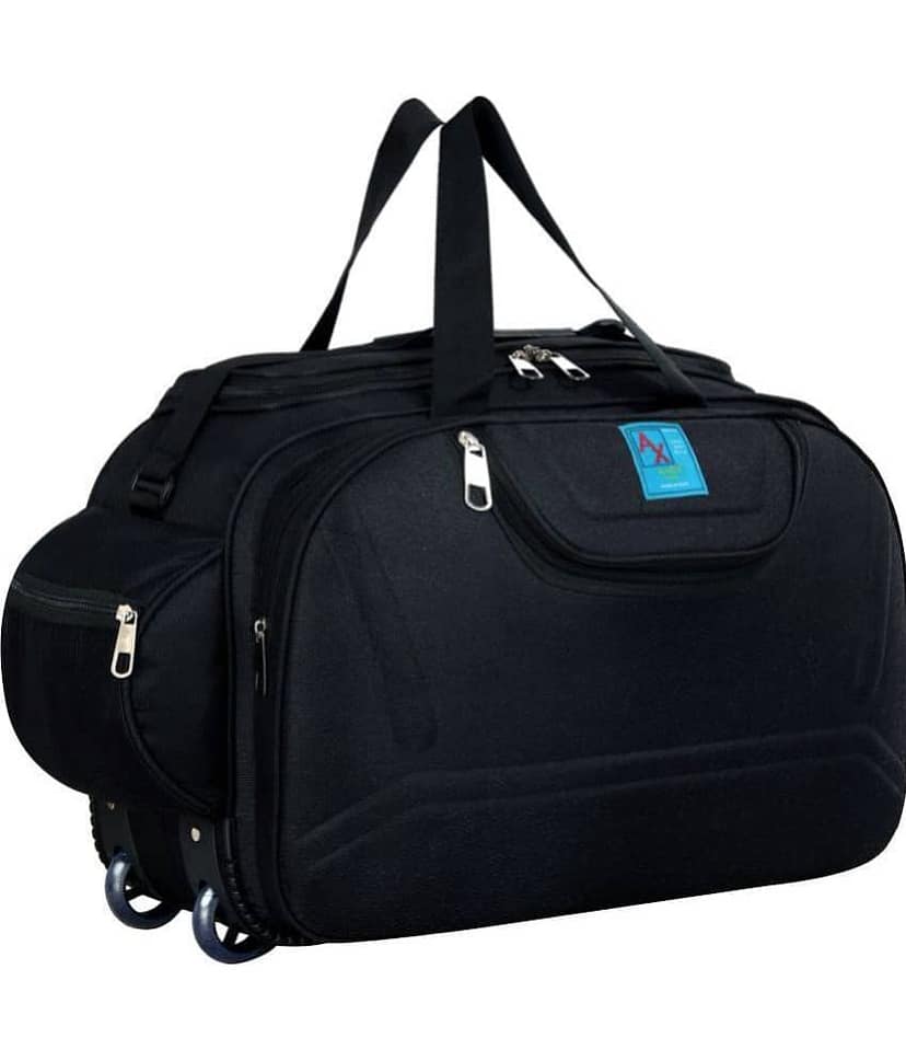 AXEN BAGS - Red Polyester Duffle Trolley view 2