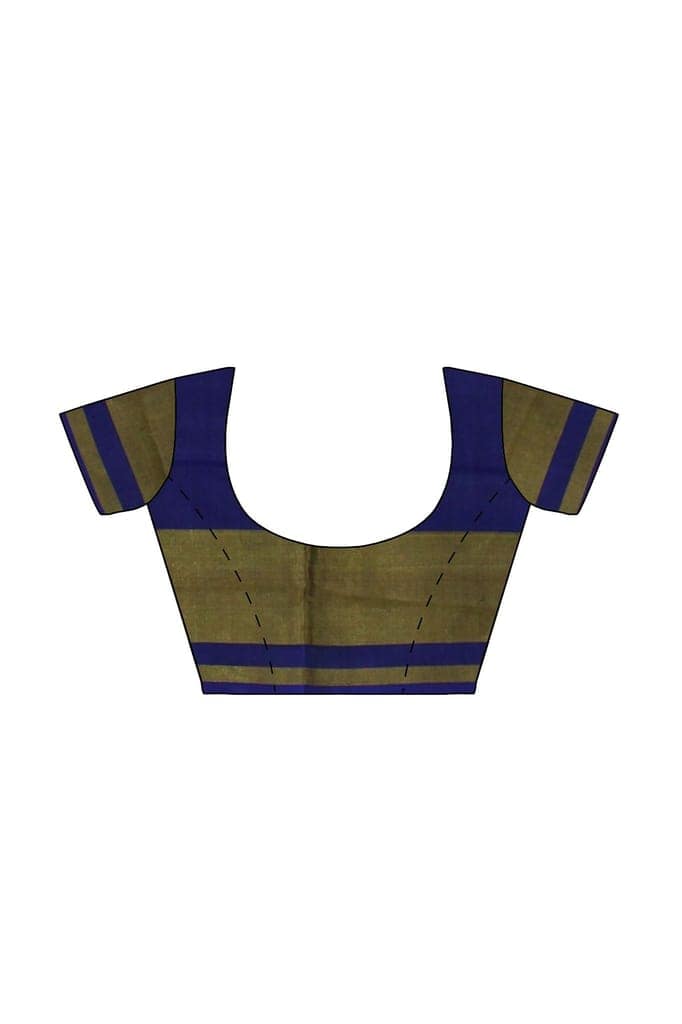 Garvi Gurjari (A Gujarat Govt Enterprise Women Blue Shaded Handloom Single Ikat Silk Patola Saree (GGCSIKS141) view 6
