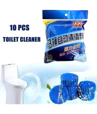 Radhe Creation (Pack 1 - 10pc) Automatic Flush Toilet Bowl Cleaner Tablets, Bathroom Toilet Tank Cleaner, Powerful Cleaning Ball Toilet Blue Deep Clean Bubbles, Mild Lemon Scent, Long Lasting Fresh Air05:45 PM