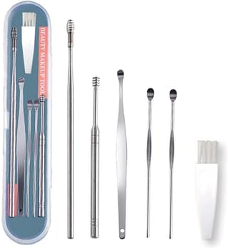 Elecsera Ear Cleaning Tools kit Ear Wax Cleaner Earwax Remover Stick Set Spring (100 g, Set of 6)