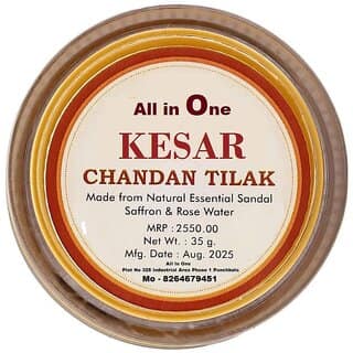 SnapSnop Kesar Chandan Tilak 35g Made From Natural Essential Sandalwood-Saffron and Rose Water With Spiritual Mantras for Fullfillment All Wisheses