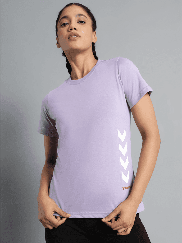 Tany Round Neck Cotton Rich Half Sleeve Solid Regular fit Cottonpoly T-shirt for Women Comfortable soft Breathable Fabric Stretchable for Everyday Use Ideal for Casualwear view 3