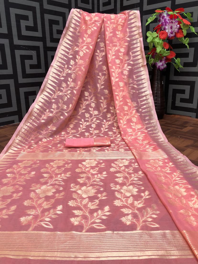 Jamdani Spun Cotton Saree view 2