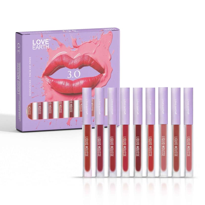 Love Earth Liquid Mousse Lipstick 3.O - Pack of 9