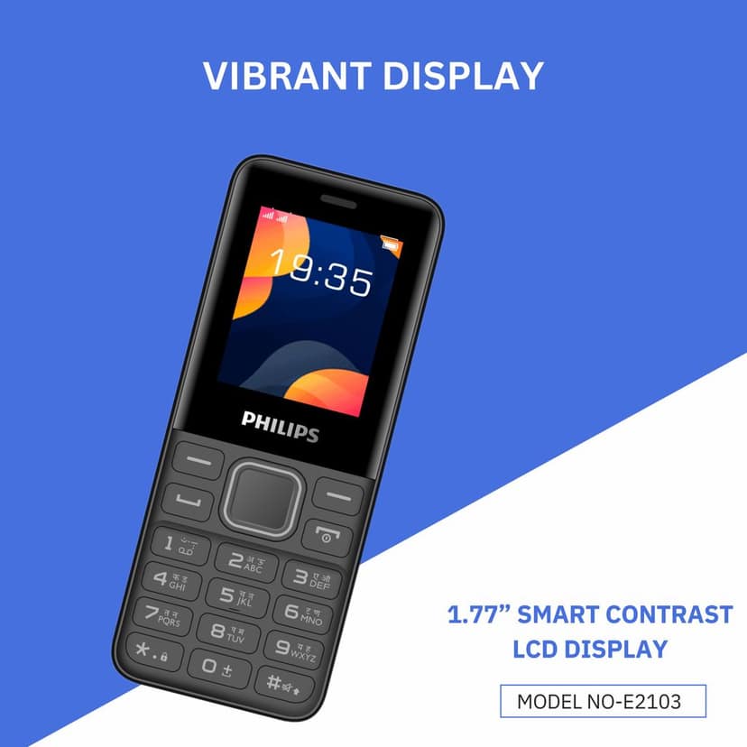 PHILIPS E2103 Keypad Mobile Phone view 6