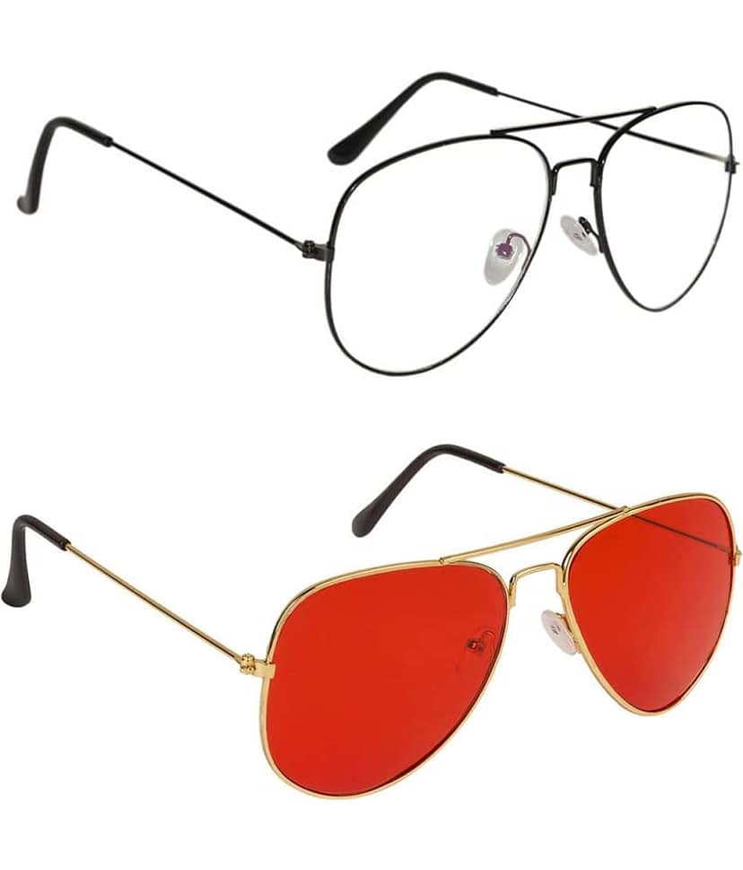 Kanny Devis - Gold Pilot Sunglasses ( Pack of 2 ) view 2