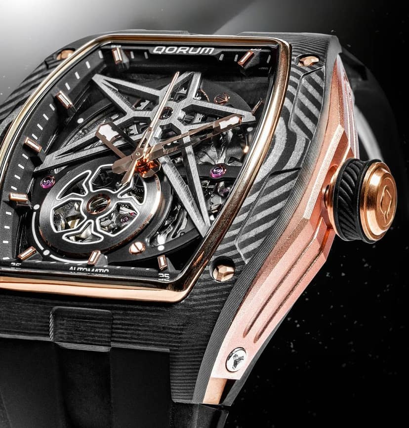 Qorum Equinox Men’s Automatic Skeleton Watch view 4