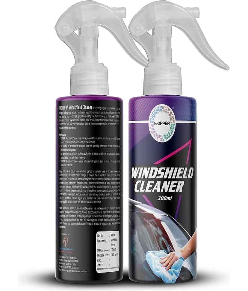 WOPPER Glass & Windshield Cleaner 300ml ( Pack of 1 )