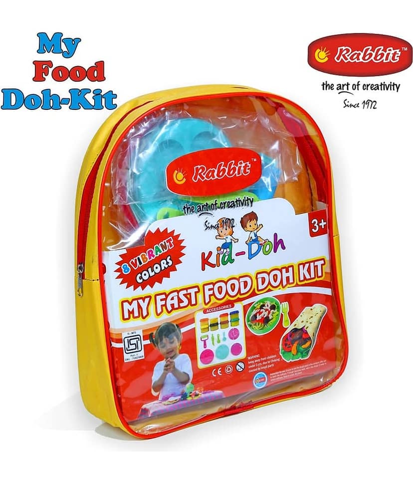 MY FAST FOOD DOH KIT| Creative Kit for Kids| Pack includes 8 colorful doh boxes| Play Dough Clay Set| DIY Toys| Safe & Non-Sticky| DIY Colorful Doh| Play Dough Set for Kids Boys Girls| Play Doh Kit for Kids with moulds| Dough KitRecommended 3+ age group