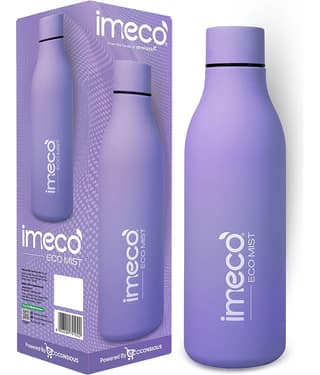 IMECO ECO MIST Pastel Water Bottle 500ml White Stainless Steel Water Bottle 500 mL ( Set of 1 )
