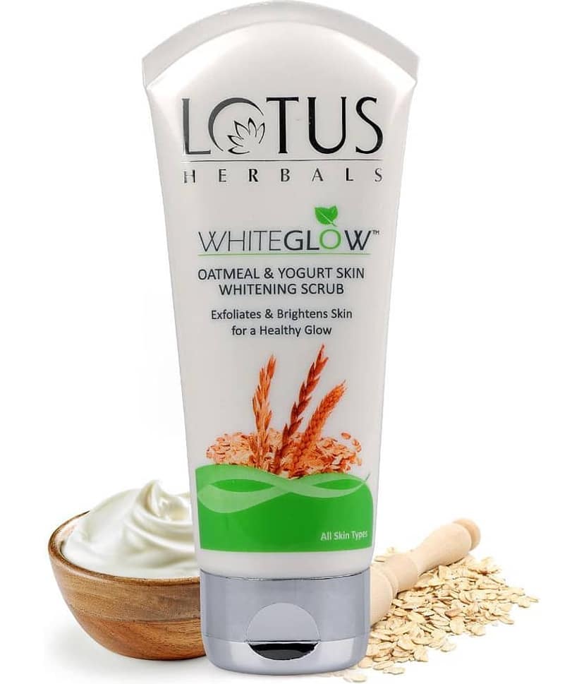 Lotus Herbals Whiteglow Oatmeal & Yogurt Skin Whitening & Brightening Scrub, 100G view 2