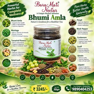 BaraMati Nectar Bhumi Amla Herbal Infusion | Liver Support & Detox | Daily Wellness