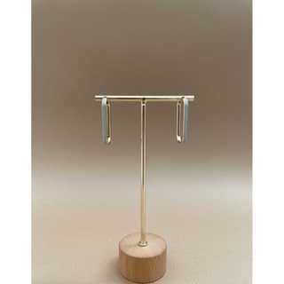 Minimalist Gold-Toned Elongated Hoop Earrings