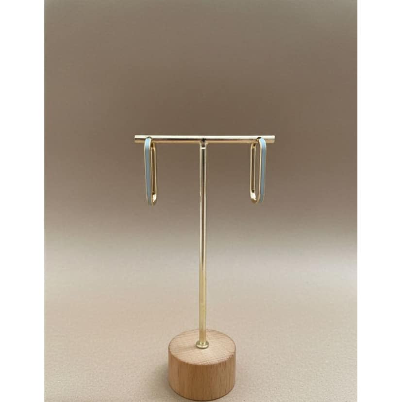 Minimalist Gold-Toned Elongated Hoop Earrings
