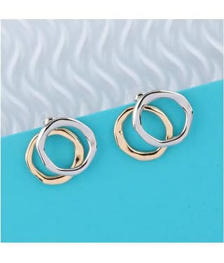 SILVER SHINE Attractive Stylish Stud Bali Shape Earring For Girl Women