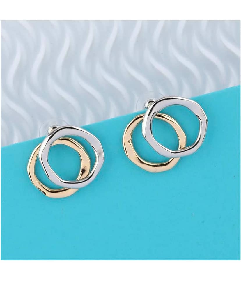SILVER SHINE Attractive Stylish Stud Bali Shape Earring For Girl Women